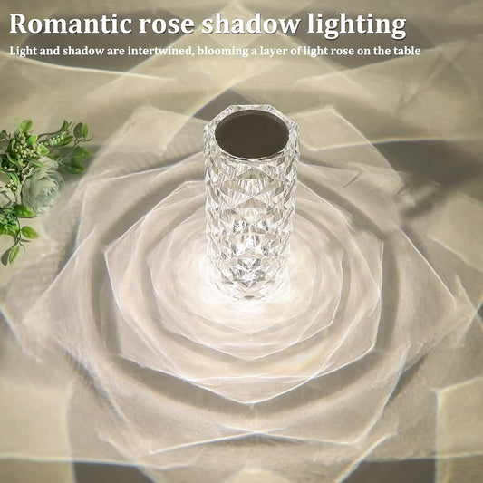 Crystal Lamp Rose Light Diamond Lamp 16 Colors Changing with Remote Control